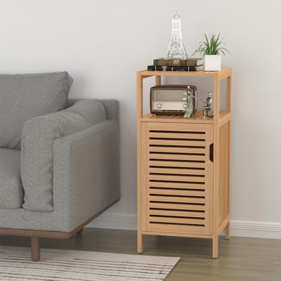 Armoire à linge autoportante en bois massif Jannat