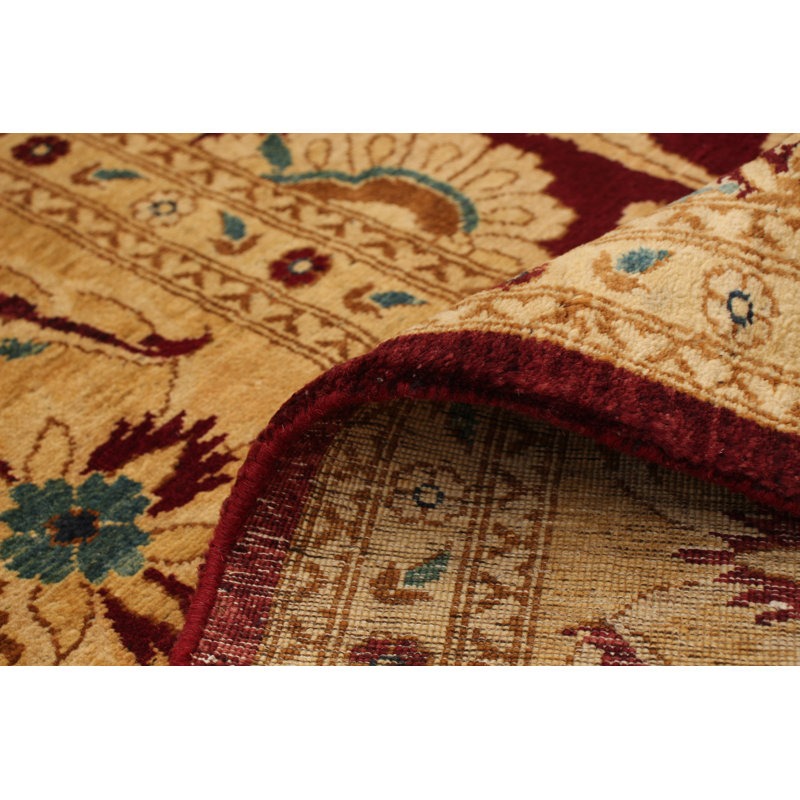 Tapis zone en laine rouge/brune 8 pi x 10 pi 2 po one-of-kind à la main-noué la 2010 pako Arabelle