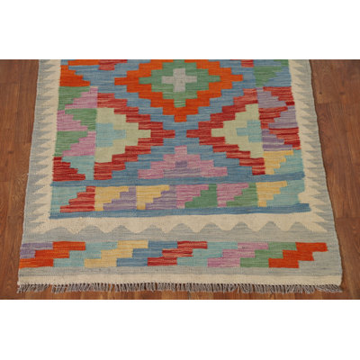 Multolor Geometric Kilim Oriental Rug 3x5