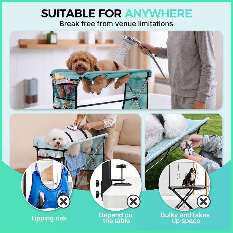 Update Dog Grooming Hammock with Stand