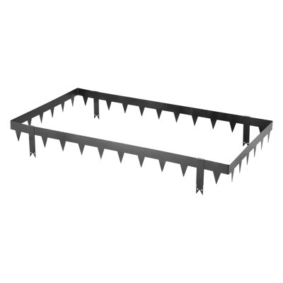 Galvanized Steel Landscape Edging, 40 x 4.5 Inch Metal Edging for Landscaping with 11 Mounting Clips, Heavy Duty Metal Garden Edge Border for Flower Bed, Yard Pathway, Black