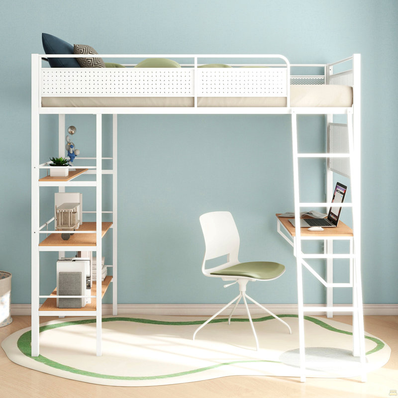 Lit mezzanine simple à 3 tablettes William