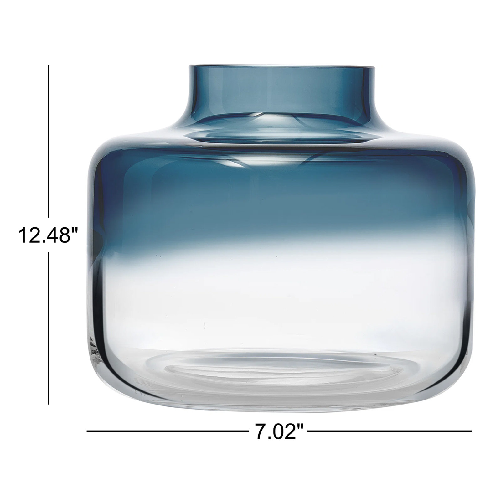 Magnolia Crystal Table Vase, Top Opal Blue