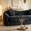 Canapé inclinable à compression courbée convertible, canapé-lit 2 en 1 escamotable, avec base escamotable et siège profond, comprend deux coussins, fauteuil inclinable en chenille deux places-1008685963