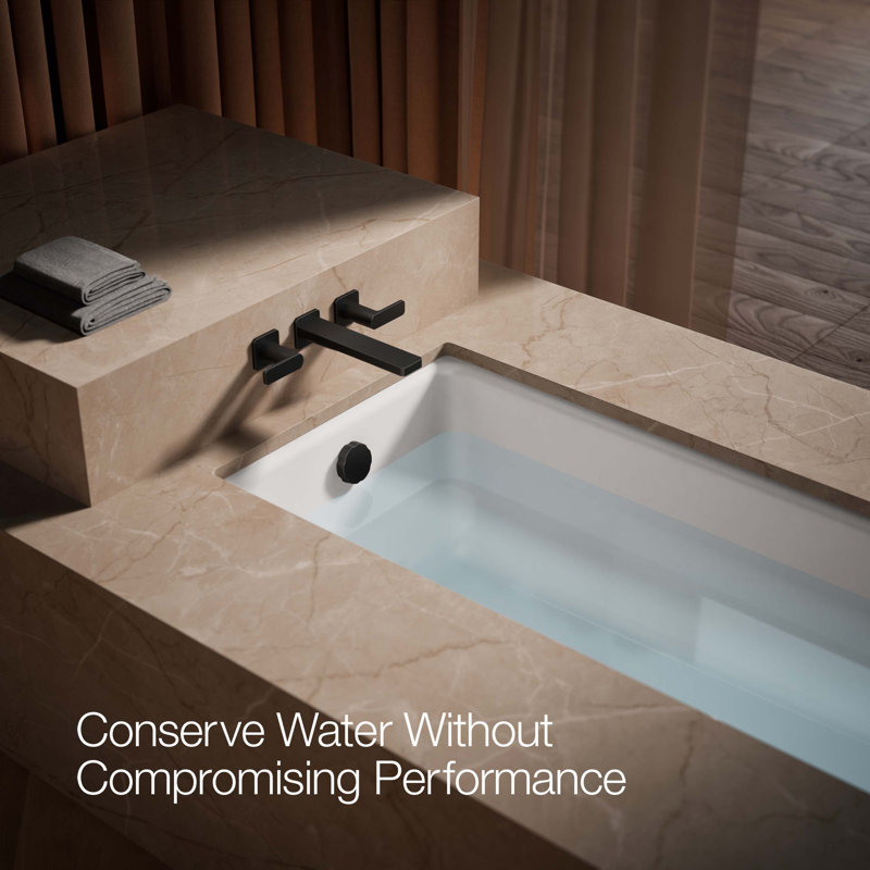 Parallel Wall Mount Bath Filler Trim, Matte Black