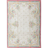 Hand-Knotted High-Quality Beige and Rose Area Rug