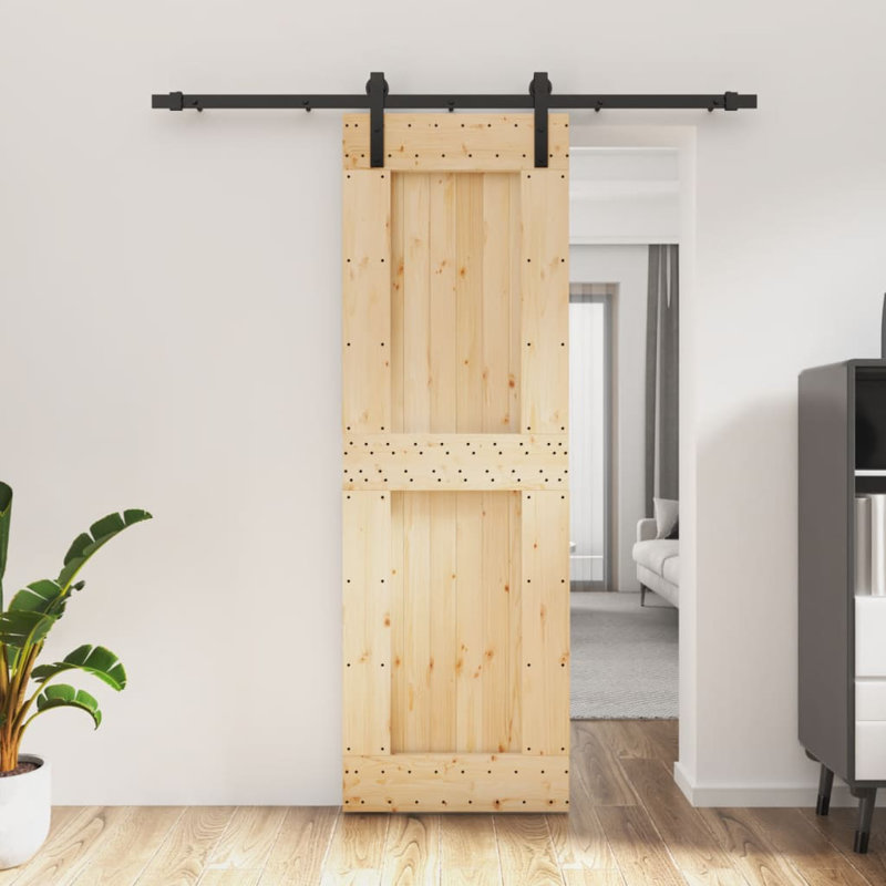 Porte coulissante avec quincaillerie Vidaxl, 27,6 po x 82,7 po