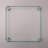 Transparent Square Fire Table Windshield Protection Obstacle Resistance, 14.4"X14.4", 2.5Lb Partition, 14.56In X 5.55In,