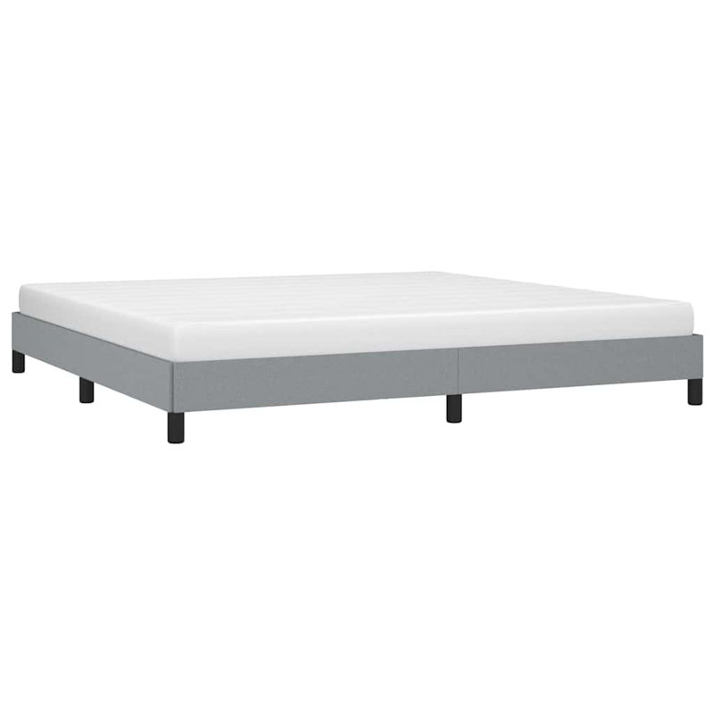 Cadre de lit, base de lit tapissier en tissu, sans matelas, Très grand, Gris clair, 9.8"