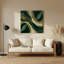 Art mural abstrait en métal vert 43-169449698