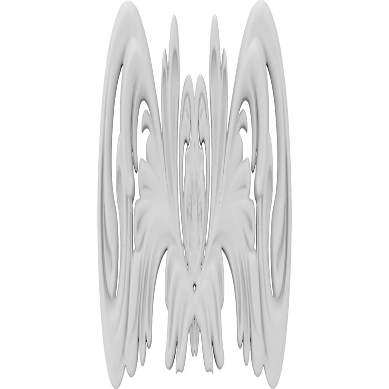 Rosette Fulton, H 10 po x l 5 po x P 0,63 po