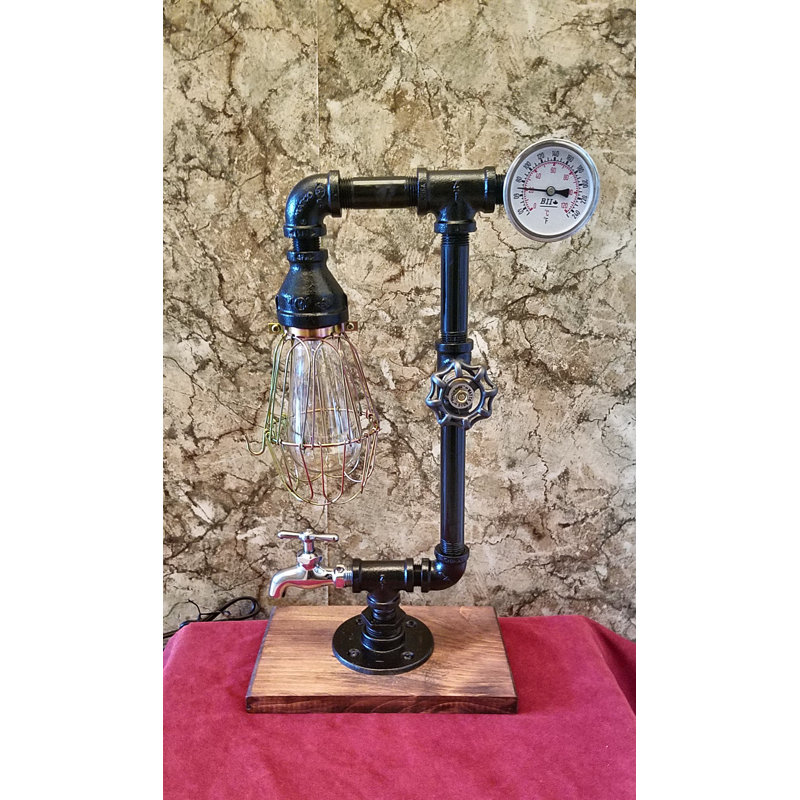 Hayse Solid Wood Arched Lamp