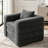 71" 2-in-1 Pull Out Foldable Loveseat Sofa Bed with Armrest & Backrest Pillows
