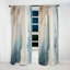 Rideau côtier occultant moderne sable bleu et beige Modern V - 1 panneau-107808875