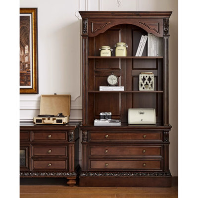 American style carved bookcase