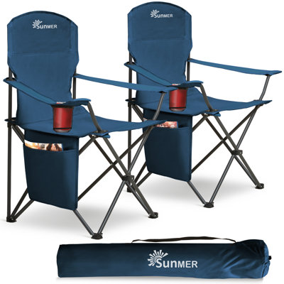 SUNMER Folding Camping Chairs - Extra Wide