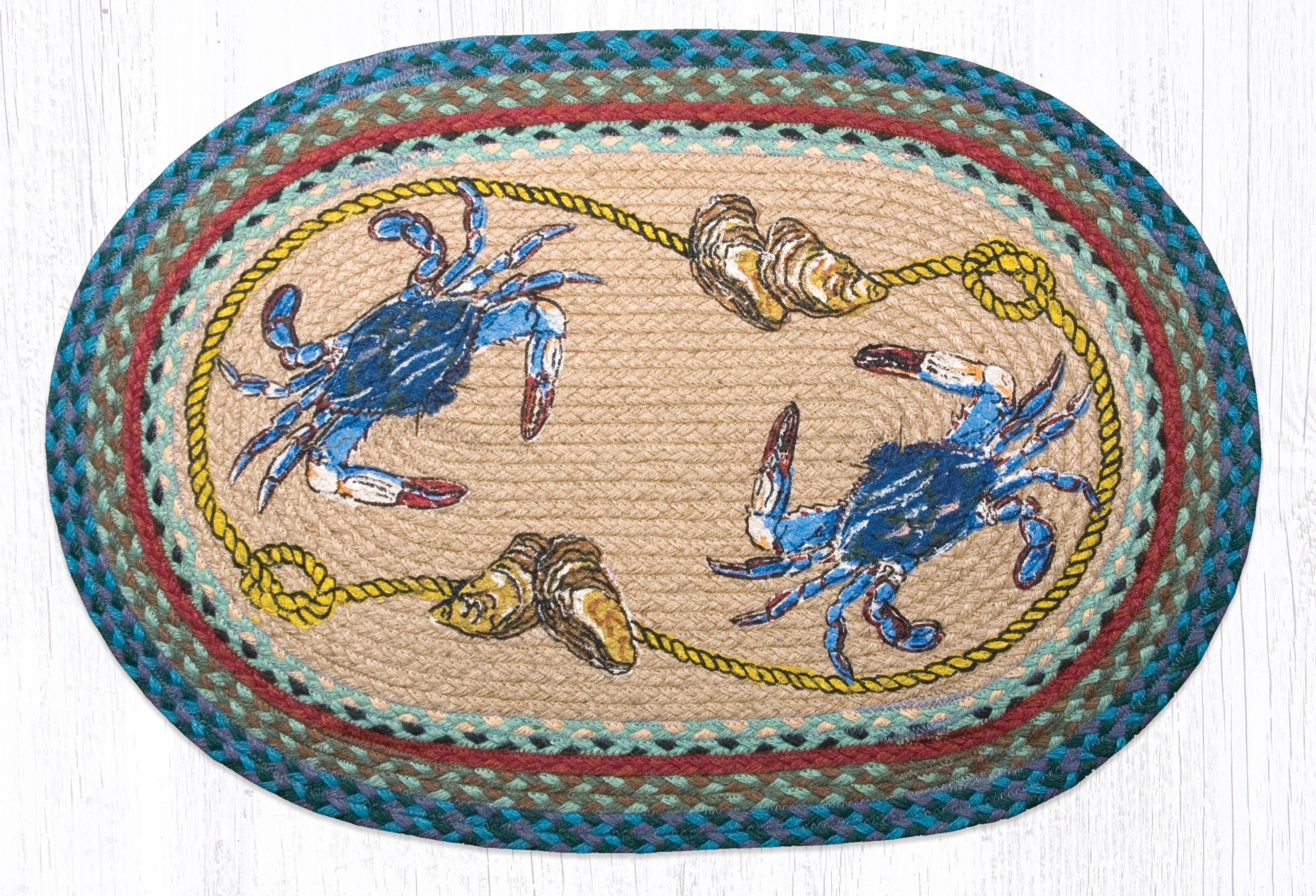 Breakwater Bay Lagunitas Blue/Red/Cream Crab Printed Area Rug & Reviews ...