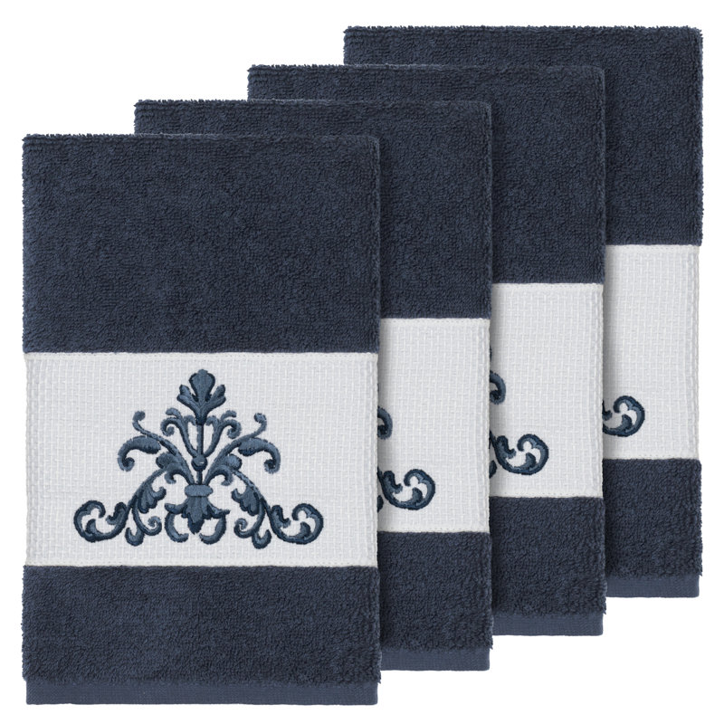 Turkish Cotton Hand Towel, Midnight Blue
