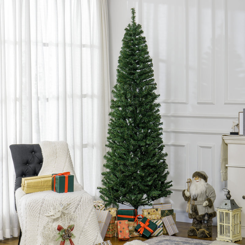 Tall Pencil Artificial Christmas Tree, 6'11"
