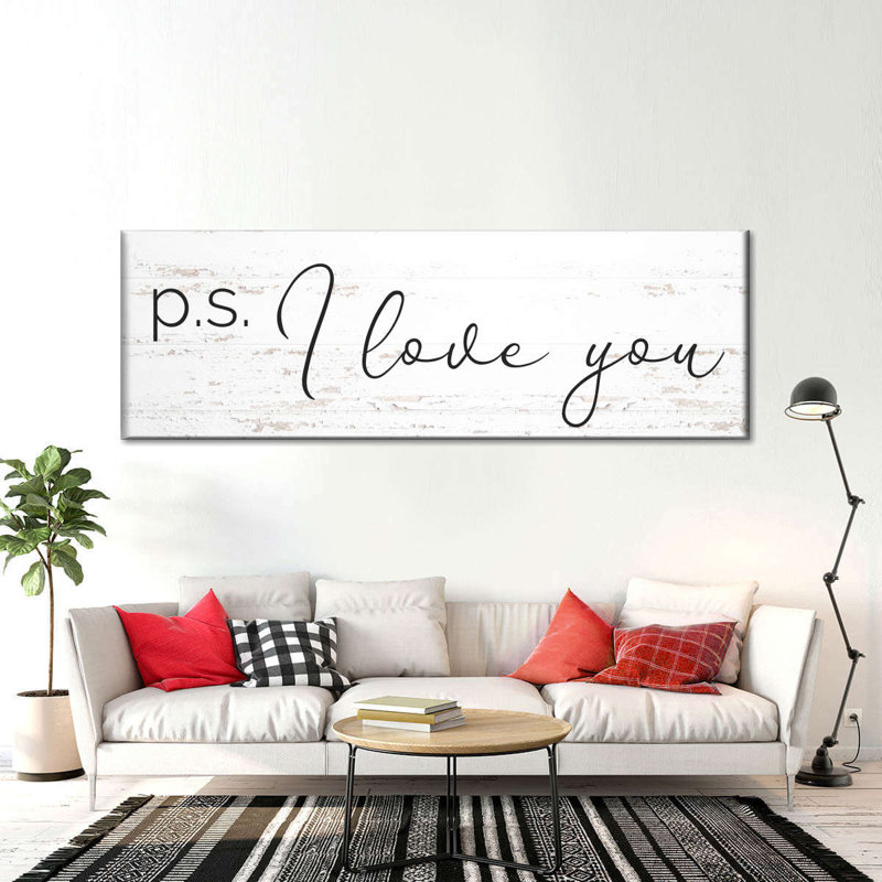 P.S. «I Love You», impression sur toile, H 24 po x l 8 po x P 1 po