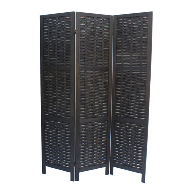 Willa 50" W X 70" H 3 - Panel Solid Wood Folding Room Divider by World Menagerie