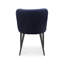 Chaise d'appoint en velours capitonné bleu foncé et noir