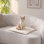 Lit pour chat auto-chauffant, coussin chauffant avec surface en flanelle extra douce, tapis thermique épais amovible et lavable avec fond antidérapant, ivoire, 24 po x 18 po