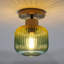 Plafonnier semi-encastré en verre 1 lumière