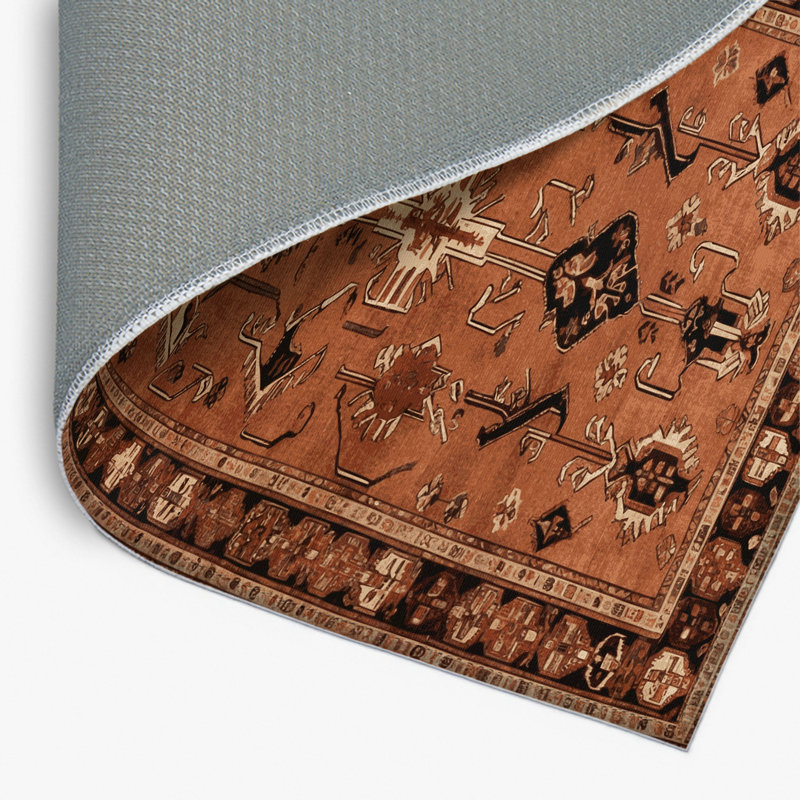 Tapis turc intérieur et extérieur brun, Rectangulaire 2 pi x 3 pi