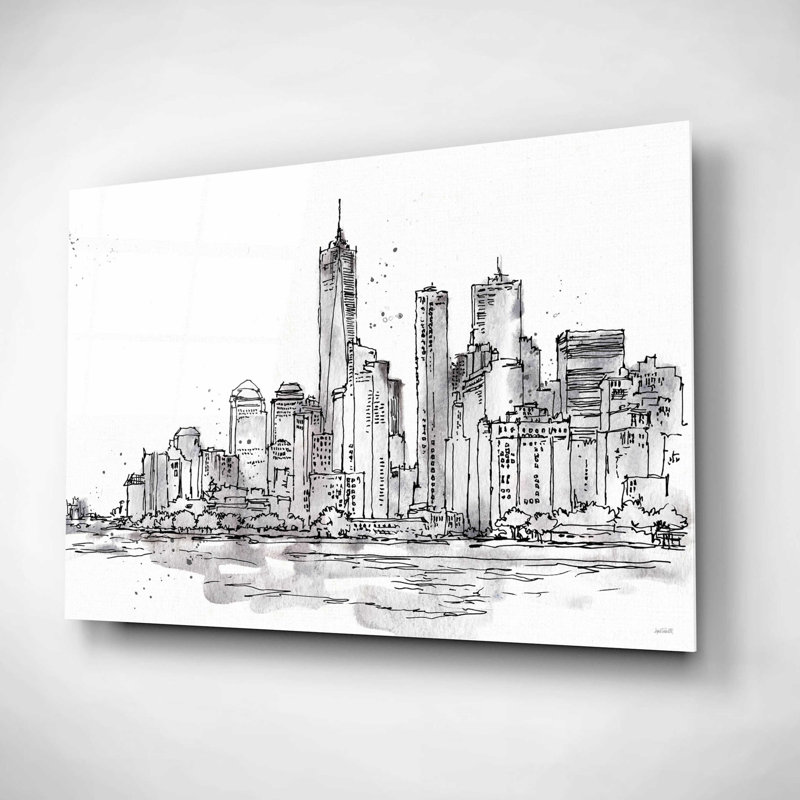 «Skyline Sketches I» par Anne Tavoletti - impression sans cadre, H 16 po x l 24 po x P 0,2 po