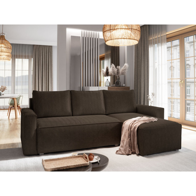 Shanett 3 Seater Sofa Bed, Brown