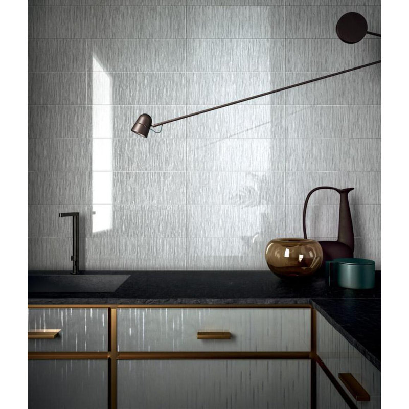 Timber Glacial 23.38" x 23.38" Decorated Glass Tile