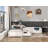 Twin Size 2 Drawers L-shaped Platform Beds with Trundle and Built-in Table-79433333