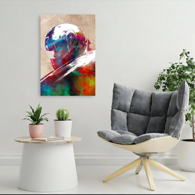 Colorful Speed Helmet Contemporary Winter Wall Art