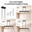 Noyer rustique pour salle à manger - hauteur réglable, 5 lumières de plafond, 5 ampoules, réglable