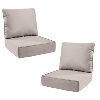 Luxury 22x24x6-Inch Outdoor Chair Cushions Set of 4 - Heavy Duty Water-Resistant Seat Cushion for Patio Furniture Set Dining Gliding Rocking Chairs Loveseat