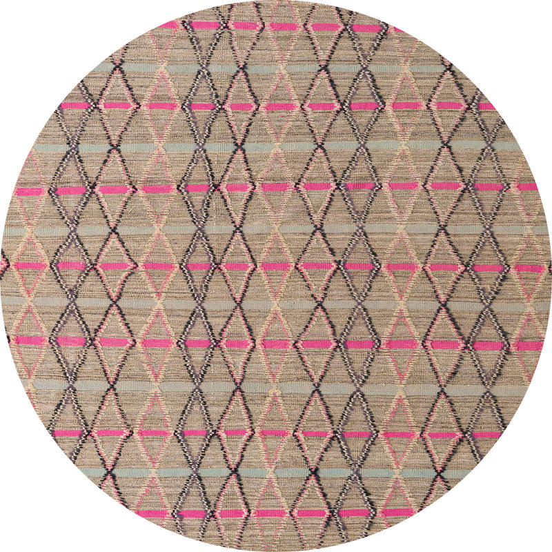 Abstract Indoor Rug, Round 5'