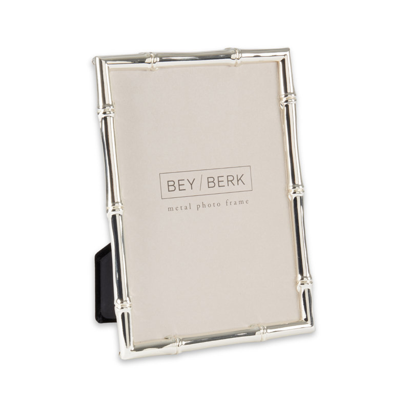 Silver Plated Bamboo Design Frame, 5" x 7"