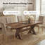  Table de salle à manger extensible avec cadre en bois massif Nuyer-1660951926