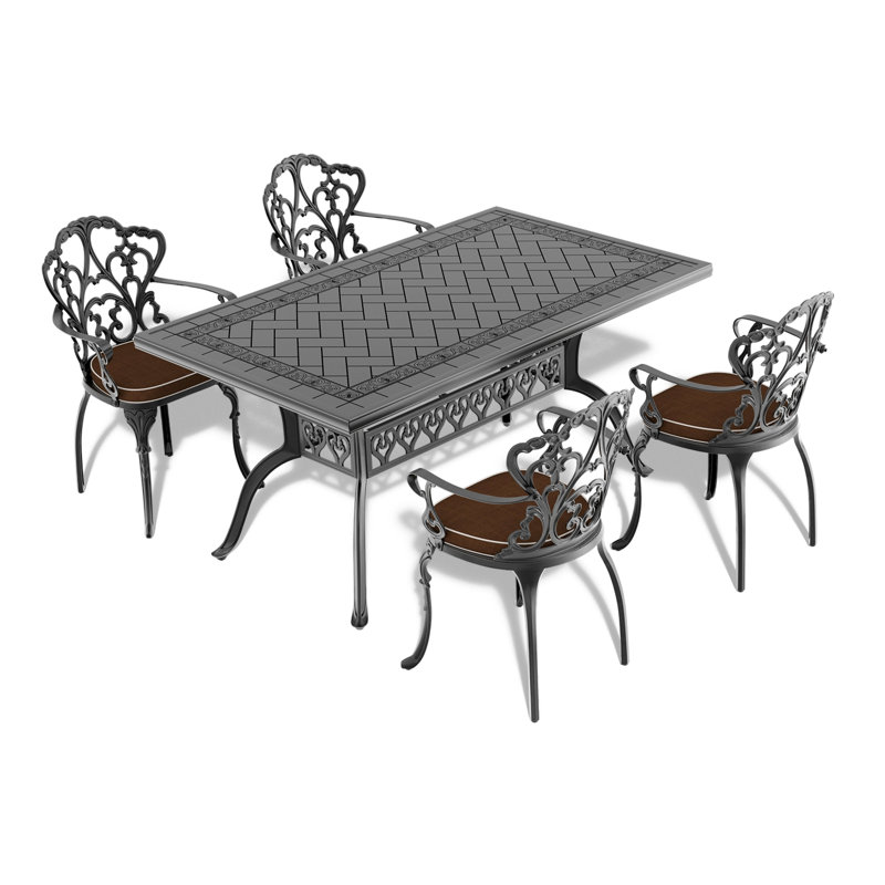 Ensemble repas d'extérieur rectangulaire L 59,06 po Akya pour 4 personnes