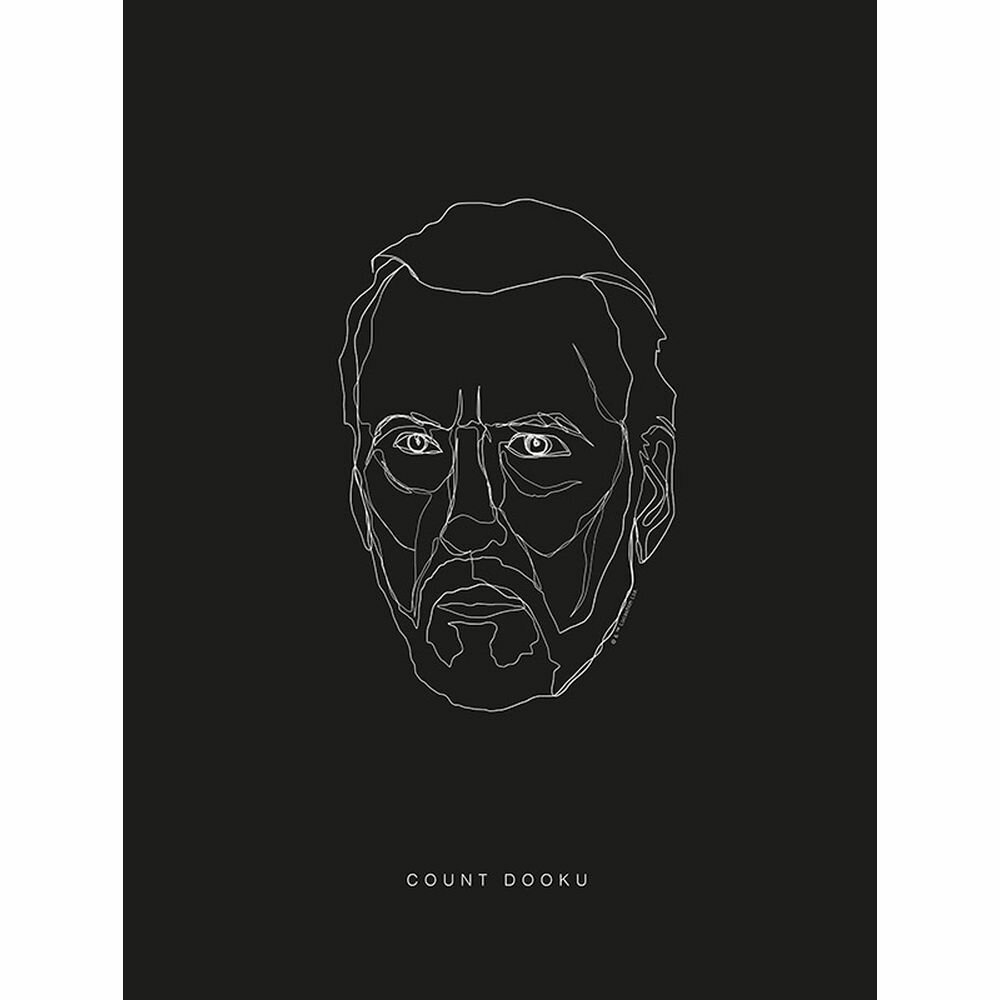 Poster Star Wars Lines Dark Side Dooku