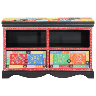 Solid Wood Rectangle Accent Cabinet