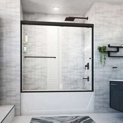 Ete 60" x 57.5" Bypass Frameless Tub Door