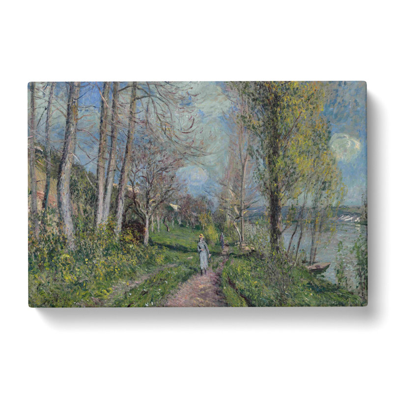 Banks Of The River Seine by Alfred Sisley - Wrapped Canvas, 35cm H x 50cm W x 3cm D