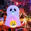 Ghost tenant une citrouille gonflable avec lumières DEL gonflables