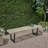 Metal/Solid Wood Outdoor Bench-453667063