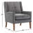 Leston Wide Upholstered Fabric Accent Armchair with Solid Wood Leg-363638034