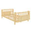 Lits plateforme robustes en bois pour enfants, taille simple, finition naturelle
