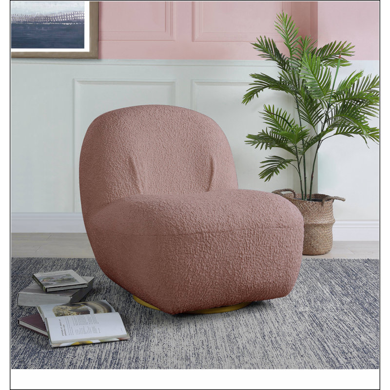 Fauteuil d'appoint pivotant rose