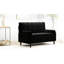 2 sièges avec fonction d'inclinaison et de confort, velours noir, structure en métal stable, fonction velours 2, coussins rembourrés de mousse, base pour espace de vie